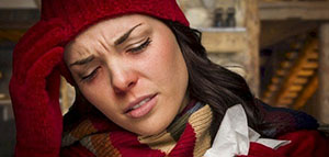 صورة: احتقان الأنف و احتقان الحلق و احتقان العين